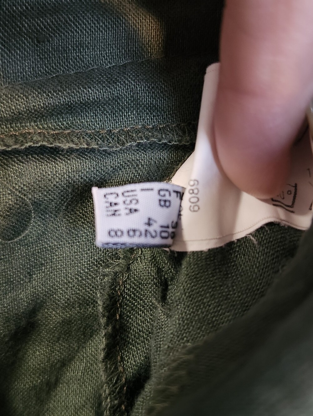 Vintage Jean Paul Olive Green Button down maxi skirt Sz 6 - Picture 4 of 6